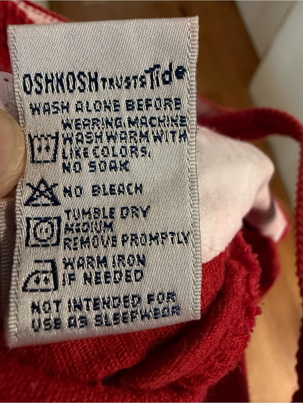 OshKosh Vtg Red Corduroy Overalls Size 3-6 Months Trust Tide Label Pengiun Cute!